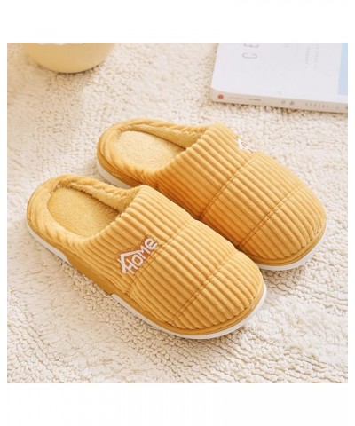 Slippers for Women Men Thick Memory Foam Plush House Shoes Fit and Flare Buttery Feeling Loungewear B-yellow $12.03 Slippers