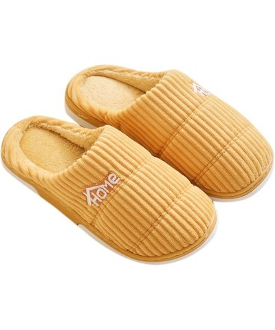 Slippers for Women Men Thick Memory Foam Plush House Shoes Fit and Flare Buttery Feeling Loungewear B-yellow $12.03 Slippers