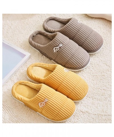 Slippers for Women Men Thick Memory Foam Plush House Shoes Fit and Flare Buttery Feeling Loungewear B-yellow $12.03 Slippers