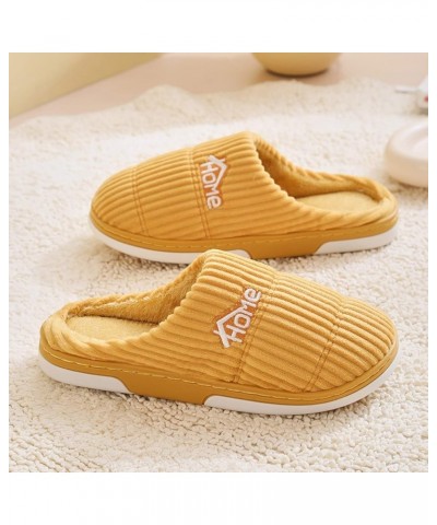 Slippers for Women Men Thick Memory Foam Plush House Shoes Fit and Flare Buttery Feeling Loungewear B-yellow $12.03 Slippers