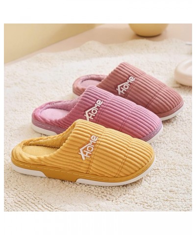 Slippers for Women Men Thick Memory Foam Plush House Shoes Fit and Flare Buttery Feeling Loungewear B-yellow $12.03 Slippers