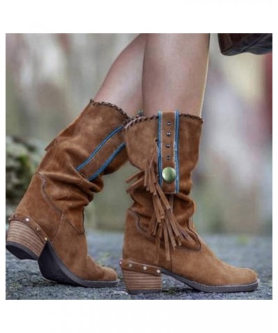 Pink Boots for Women Booties High Heel Cowgirl Boots Women'S Western Cowboy Boots Brown 2 $28.11 Boots