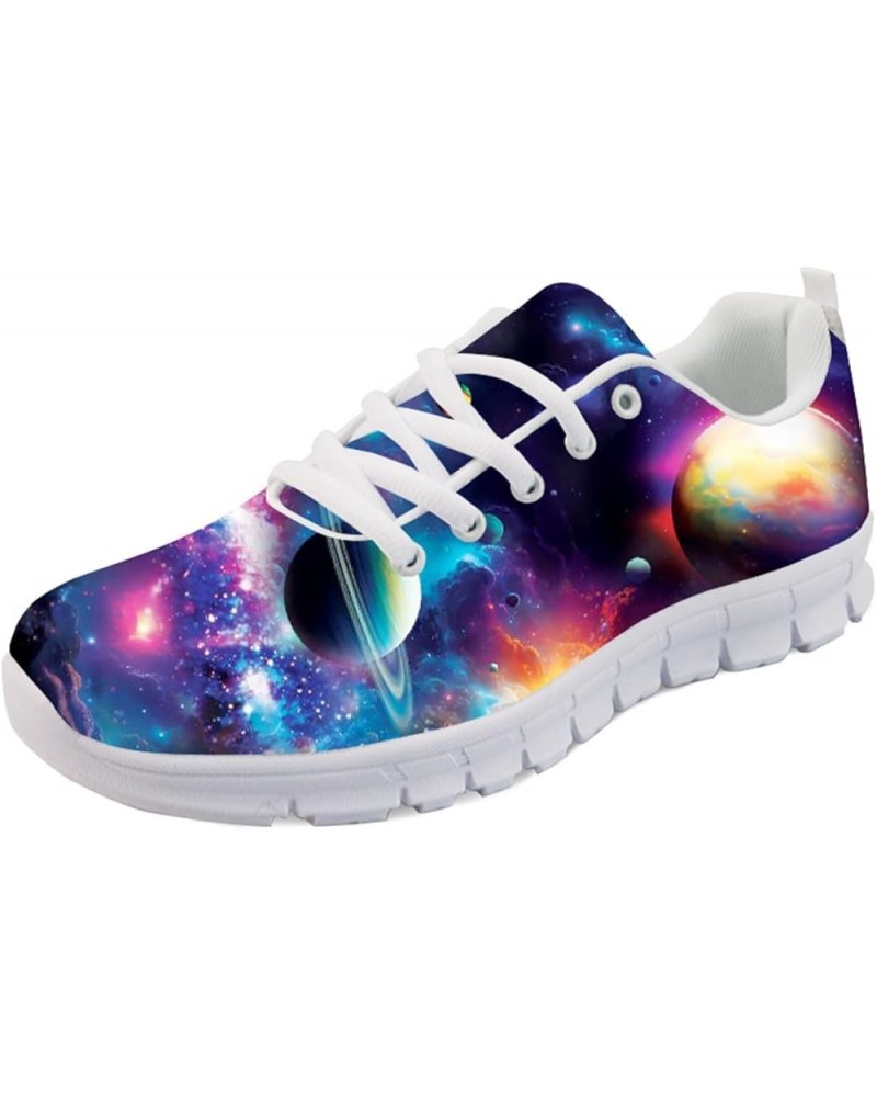 Colorful Bat Woman Fitness Sport Sneakers Lace UP Running Shoes Walking Shoes for Men Galaxy Planet Space $16.72 Athletic Shoes