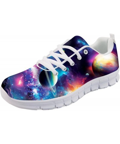 Colorful Bat Woman Fitness Sport Sneakers Lace UP Running Shoes Walking Shoes for Men Galaxy Planet Space $16.72 Athletic Shoes