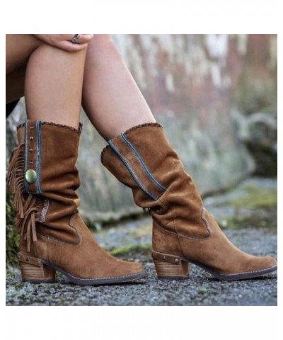 Pink Boots for Women Booties High Heel Cowgirl Boots Women'S Western Cowboy Boots Brown 2 $28.11 Boots