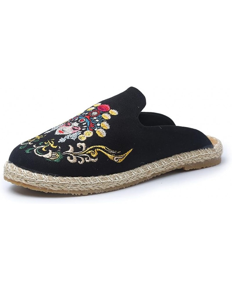 Slippers for Women's, Embroidered Sandals, Chinese Embroidery Mules Slippers, Women's Stylish Embroidery Flat Espadrilles Chi...