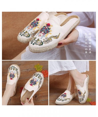 Slippers for Women's, Embroidered Sandals, Chinese Embroidery Mules Slippers, Women's Stylish Embroidery Flat Espadrilles Chi...