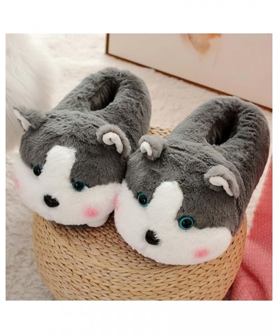 Christmas Slippers for Women Indoor, Sippers Indoor Women Warm Retro Soft Slippers Slip on Fashion Casual Slipper Grey $10.25...