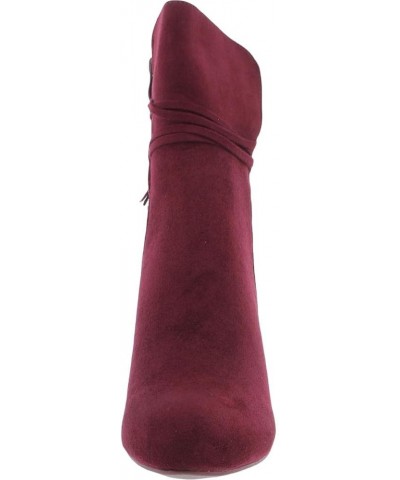 Brinley Co. Womens Faux Suede Wrap Strap Tasseled Booties Wine $24.07 Boots