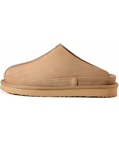 Women's Suede Clogs Leather Mules Platform Slippers for Women Comfort Sandal Brown $22.95 Mules & Clogs