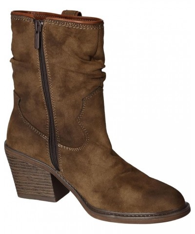 Women's Modern Western Booty Brown $45.34 Boots