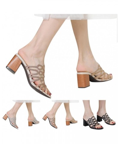 Heeled sandals For Women Beachy sandals Platform Heels For Women Cute Beach sandals For Women Black Heeled sandals Fo Gold 4 ...