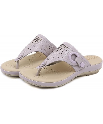 Women Summer Slip On Casual Open Toe Wedges Comfortable Beach Shoes Sandals Slippers Womens Clear Sandals (Purple, 6.5) 7.5 P...