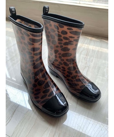 Short Rain Boots for Women Non Slip, Rain Boots for Women, Stylish Light Ankle rain Shoes and Outdoor Work Shoes Brown $17.01...