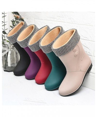 Women's Ankle Rain Boots Waterproof Chelsea Boots Waterproof Rain and Garden Boot with Comfort Insole Gy2-black $14.55 Boots