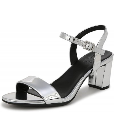 Women Bristol Heeled Sandal Silver Mirror Metallic $36.00 Pumps