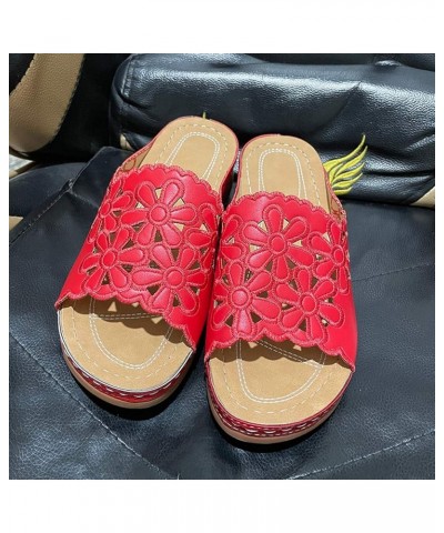 Orthotic Flip Flops Women Arch Support Foam Slippers Sandals For Women Slides For Women Pointed Toe Flats San Red-g $17.38 Sa...