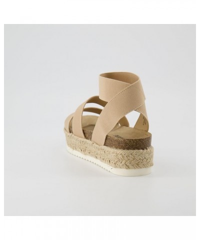 Women's Mandy Cork Espadrille Wedge Sandal, Nude $19.80 Sandals